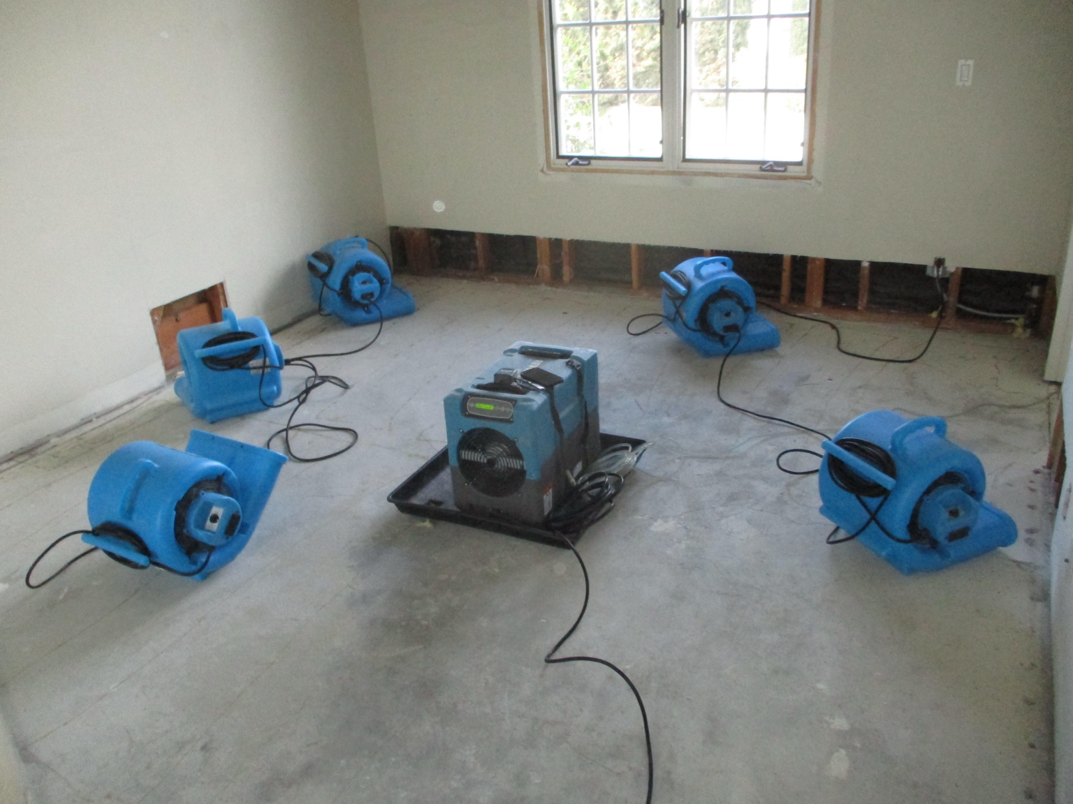 Room structural drying