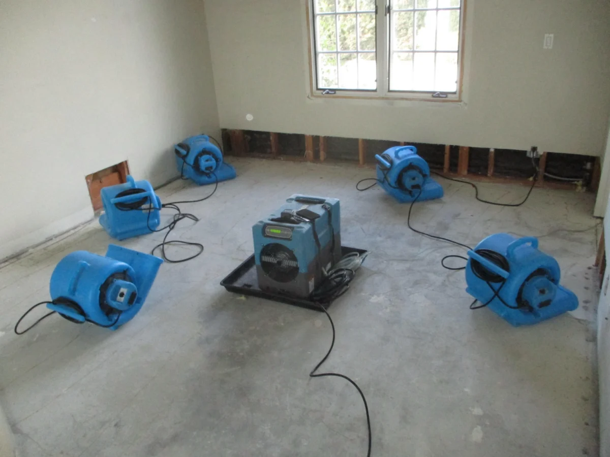 Room structural drying